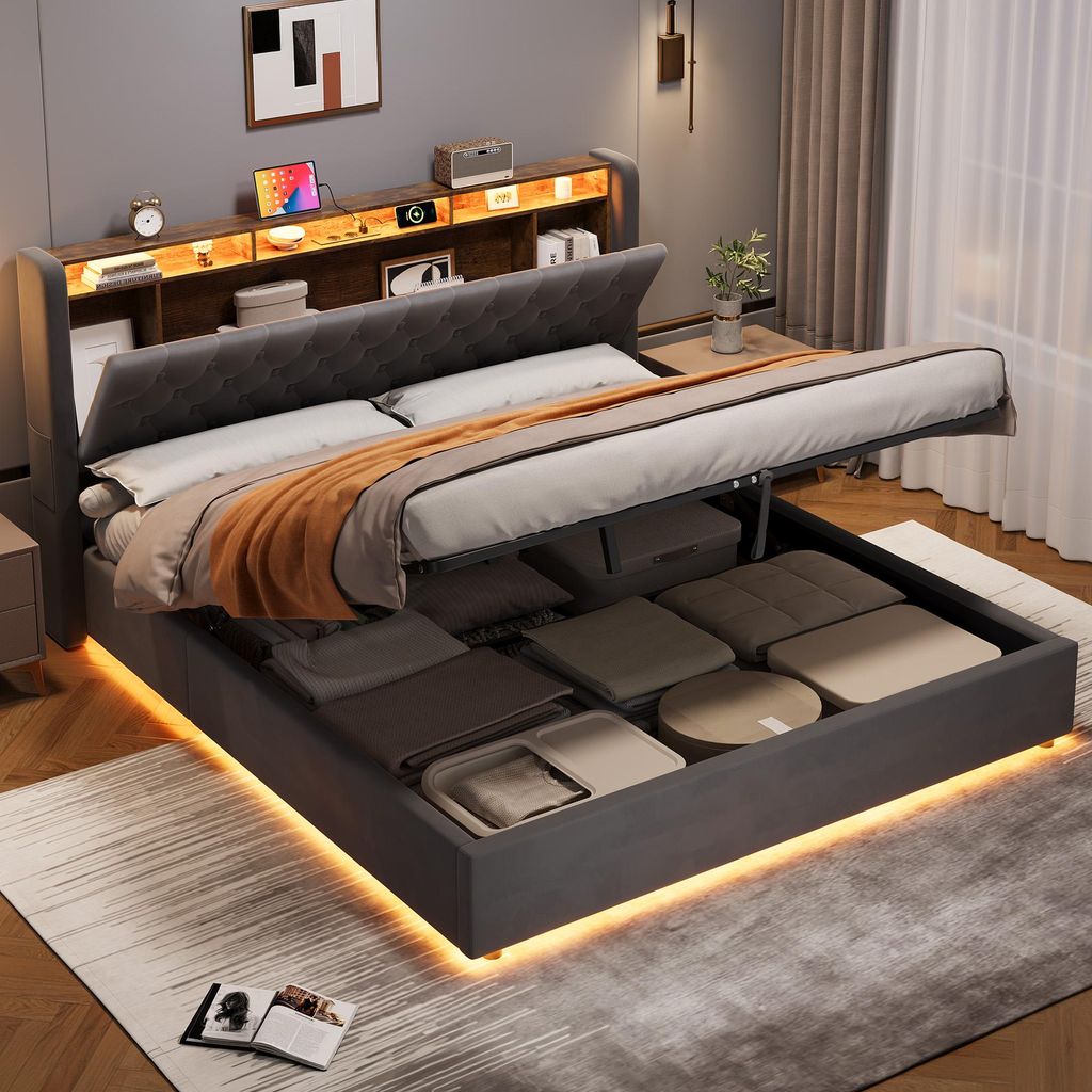 MODFU Boxspringbett 180x200 mit Matratze und Produktbild 