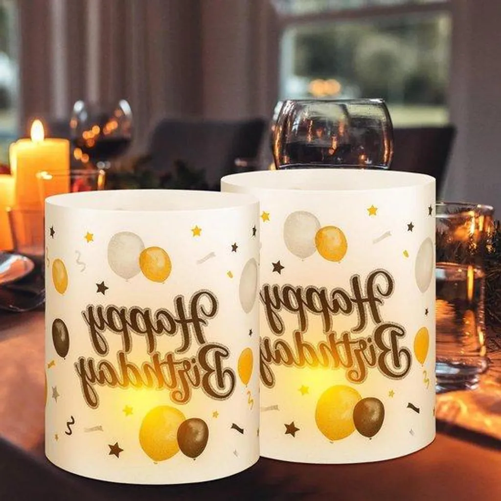 Lot de 16 Bougies Chauffe-plat Jaunes pour Décoration de Table d'Anniversaire