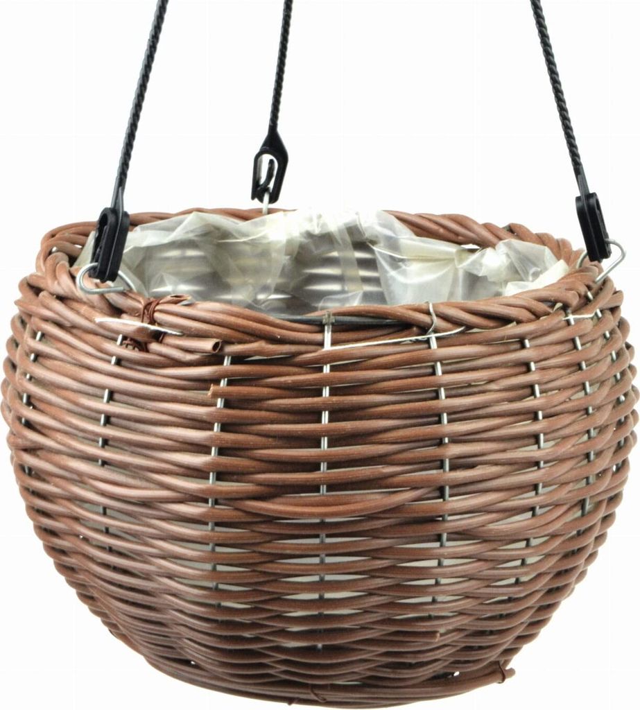 DIXIE STORE Blumentopf Hängend Technoratan Blumenampel - 23 x 23 x 16 cm