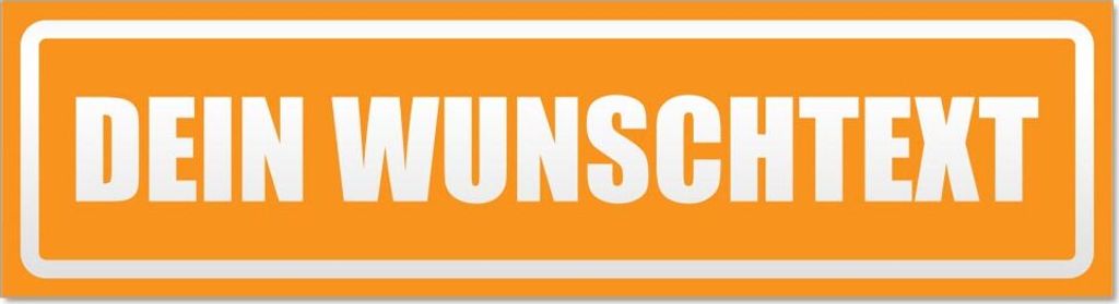 Dein Wunschtext invertiert Magnetschild Schild magnetisch