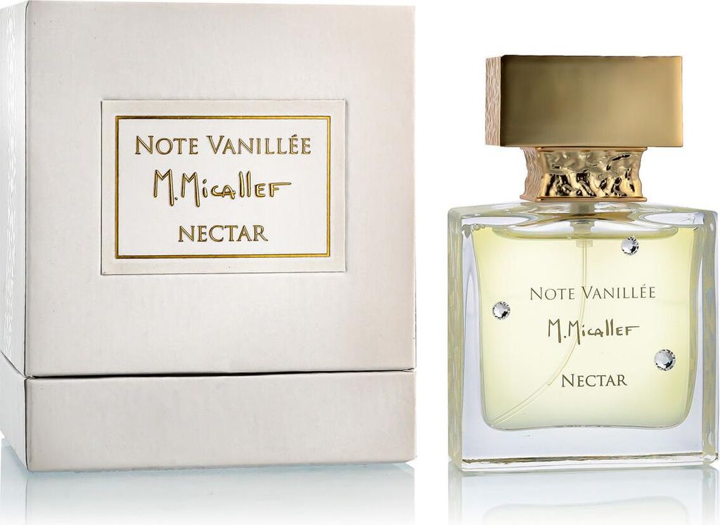 A perfume bottle and its box are displayed side-by-side against a white background.
