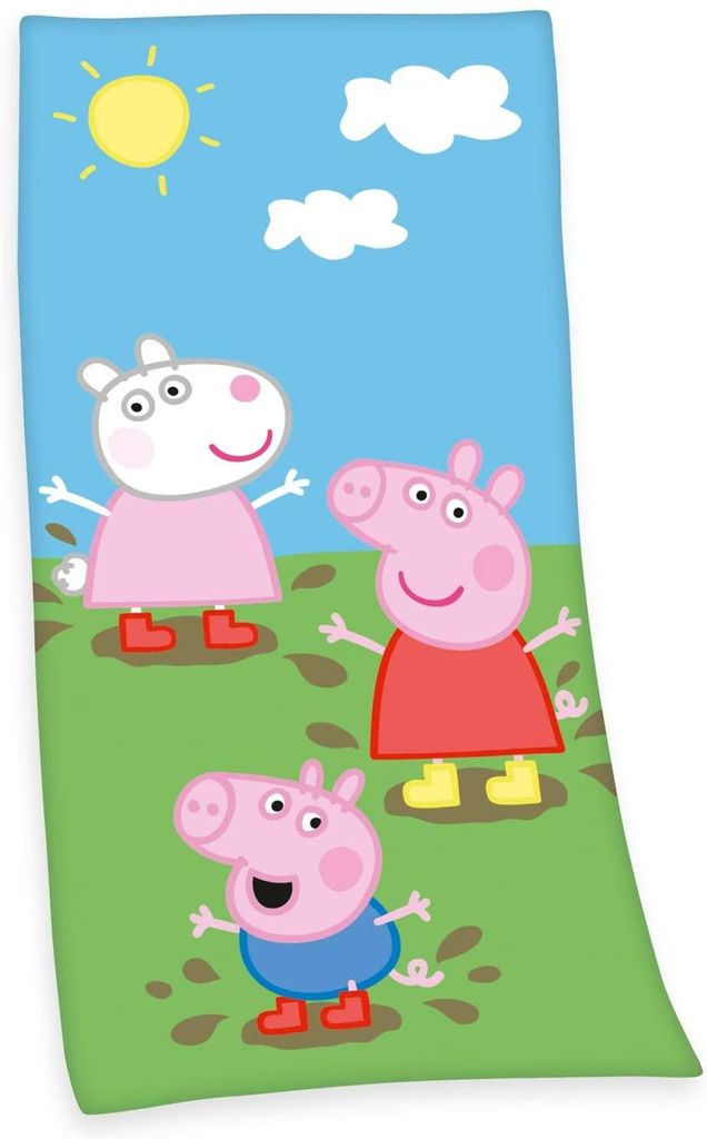 Peppa Pig Badetuch / Strandtuch / Handtuch, 100% Baumwolle Produktbild 