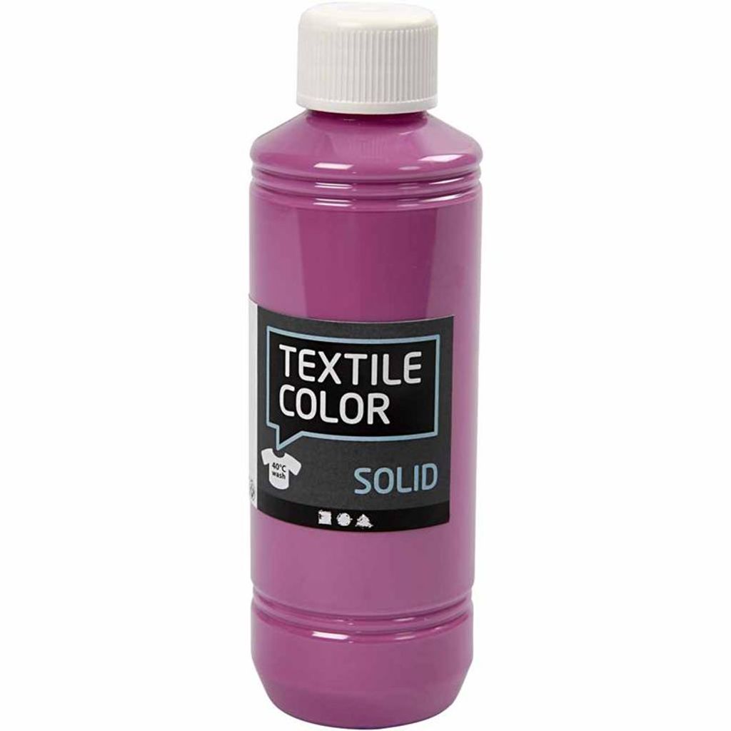 Creativ Company Textilfarbe fuchsia - deckende Textilfarbe 250ml Baumwolle