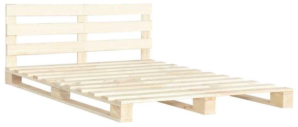 vidaXL Palettenbett Massivholz Kiefer 140×200 cm Produktbild 