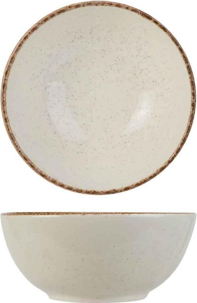 Cosy & Trendy 6x Gemütliche & trendige Schale Granit Elfenbein - Steingut - Ø14,5 cm - Cremefarben