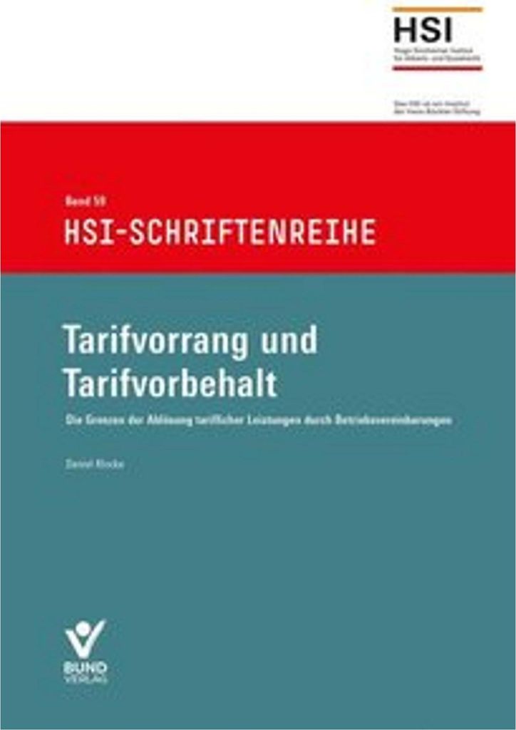 Tarifvorrang und Tarifvorbehalt
