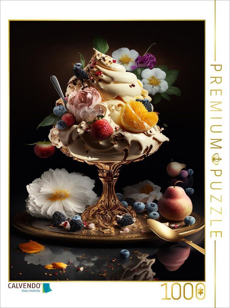 CALVENDO Puzzle Vanille-Eisberg | 1000 Teile Lege-Größe 64x48cm Foto-Puzzle für glückliche Stunden