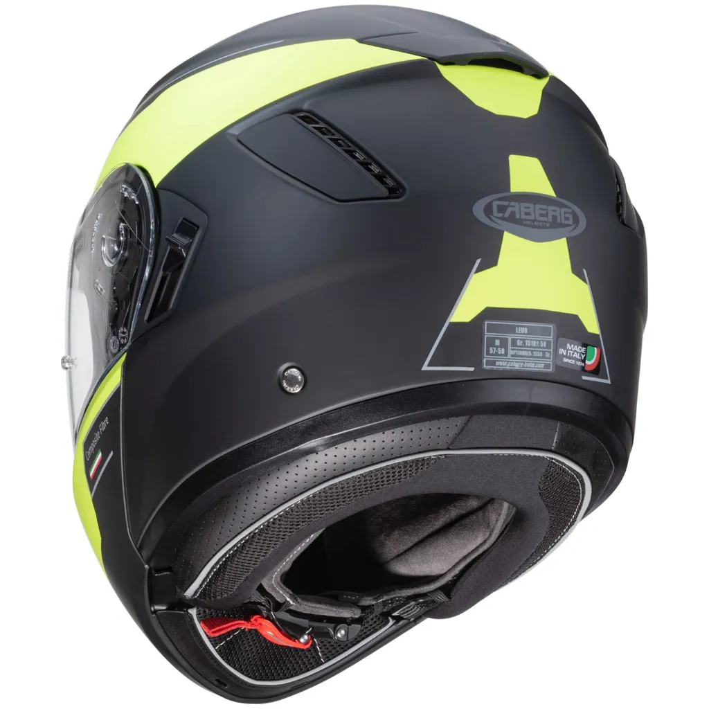 Casque Moto Modulable Caberg Levo Prospect Jaune Fluo Haute Visibilité - 4