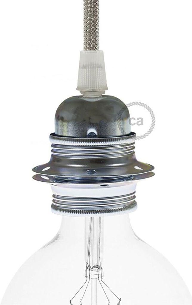 Creative Cables Konisches Metall E27 Lampenschirmhalter-set Durchsichtig Durchsichtig One Size