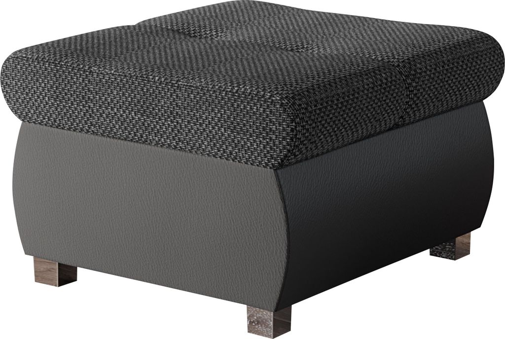 MIRJAN24 Polsterhocker Orkan Klein, Moderne Sitzhocker vom Hersteller, Holzkonstruktion, 60x60x39 cm (Farbe: Soft 029 + Majorka 03)