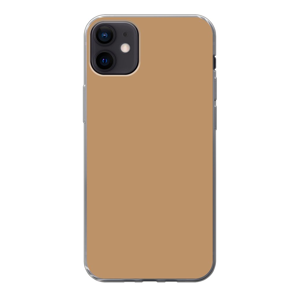 MuchoWow Handyhülle Schutzhülle Hülle für iPhone 12 mini Terrakotta - Licht - Palette Silikon Softcase Handy Hülle - Bild