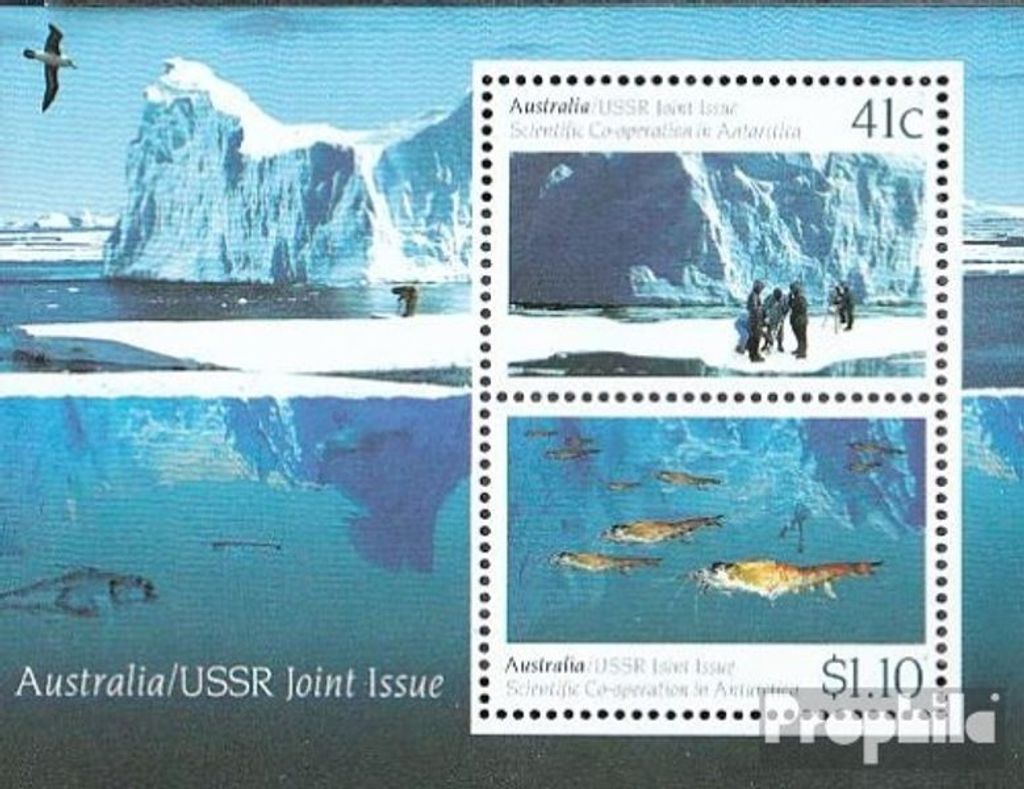 Briefmarken Australien 1990 Mi Block11 (kompl.Ausg.) postfrisch Antarktis