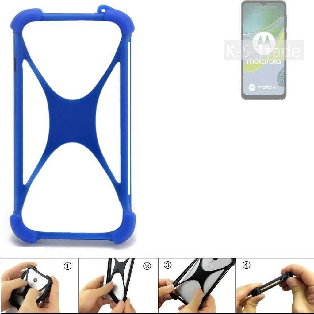 K-S-Trade Handy Hülle kompatibel mit Motorola Moto E13 Silikon Schutzhülle Cover Case Bumper Silikoncase TPU Softcase Schutz Hülle Smartphone