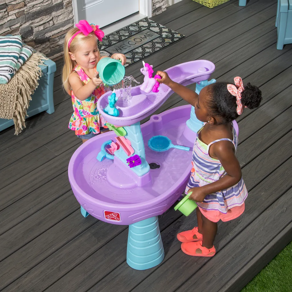 Table d'activité aquatique Rain Shower Licornes avec 13 jouets variés - 4