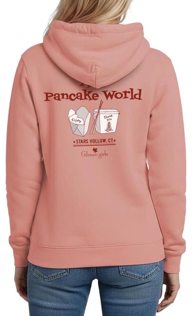Spreadshirt Gilmore Girls Al's Pancake World Design Damen Hoodie, M, Altrosa