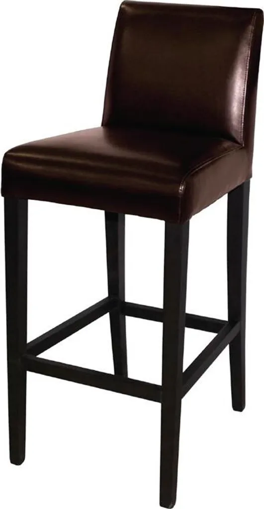Chaise de bar haute Bolero marron foncé avec dossier confortable design