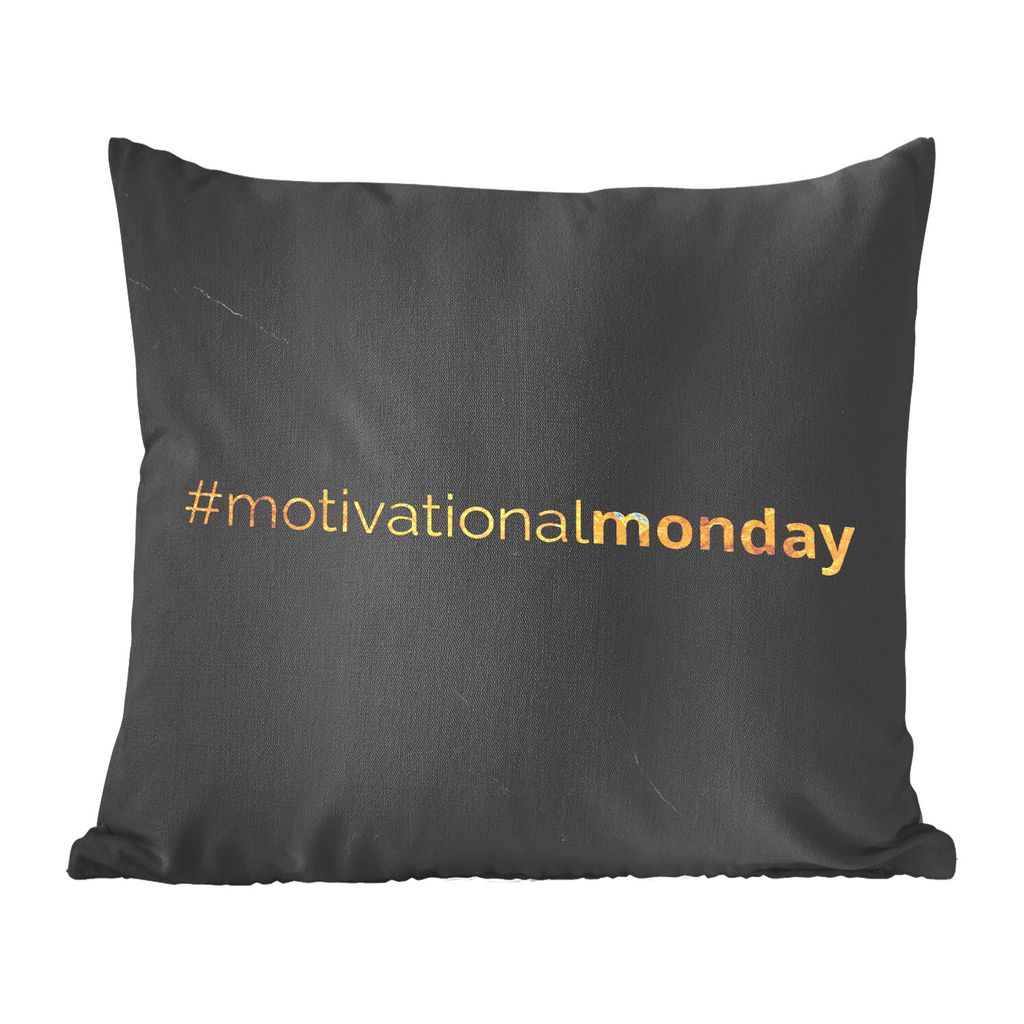 MuchoWow Zierkissen Sofakissen Wohnzimmer Dekokissen 45x45 cm Zitate - Motivation - Marmor - Gold - Schlafpolster - Polster für das Sofa