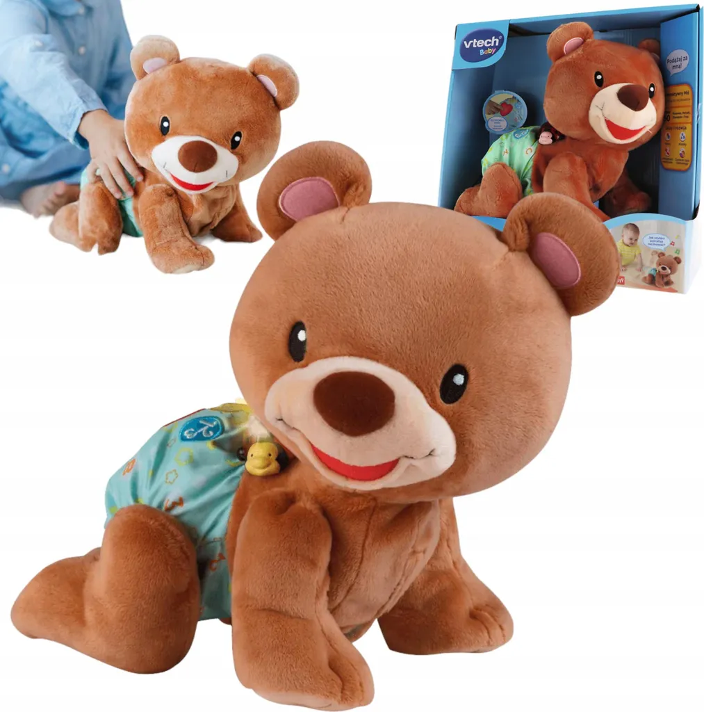 VTech Ourson rampant 1-2-3 : Peluche interactive premier âge interactive