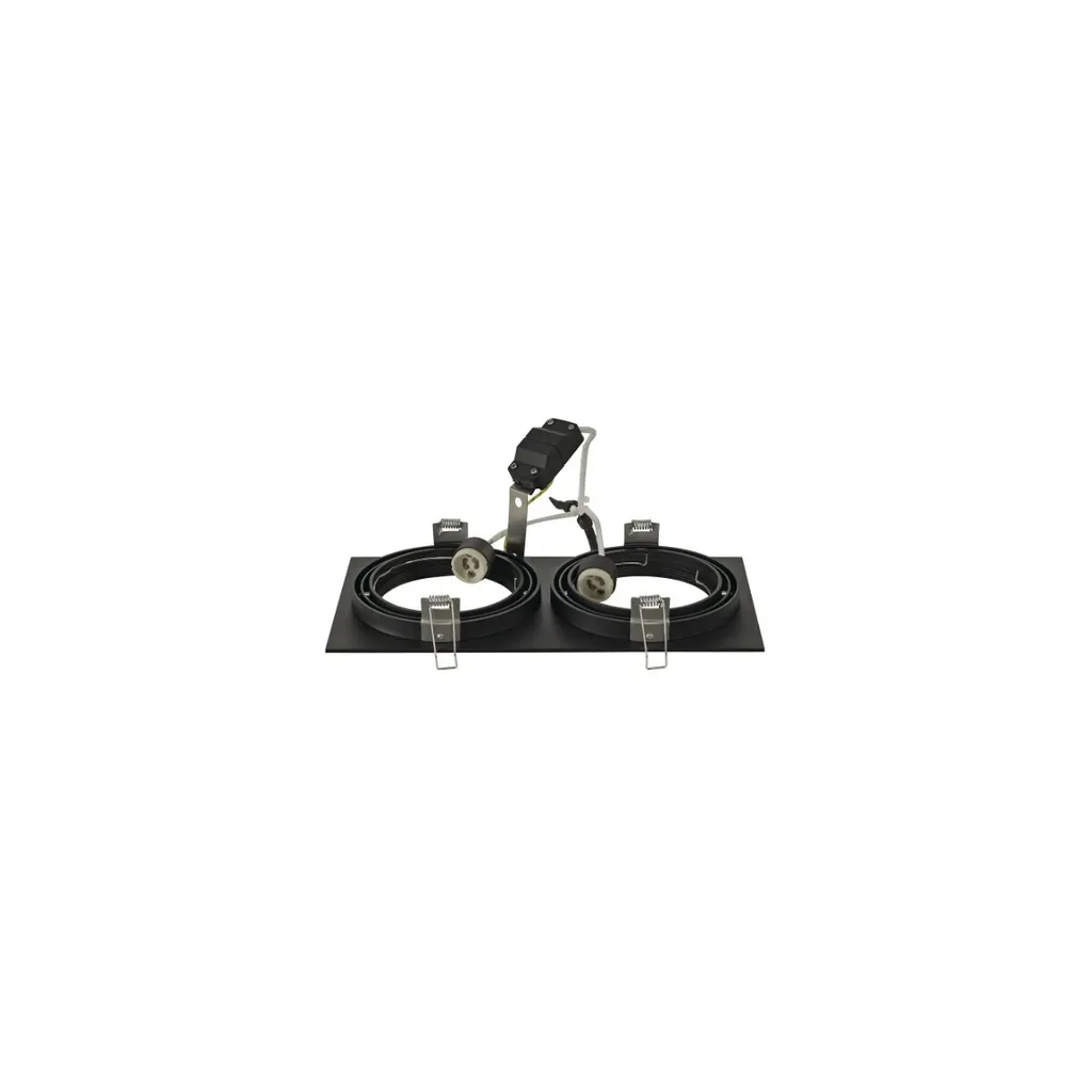 Nuova Tria 300 ES111 GU10 Plafoniera Incasso 2 Luci Nera Orientabile - 5