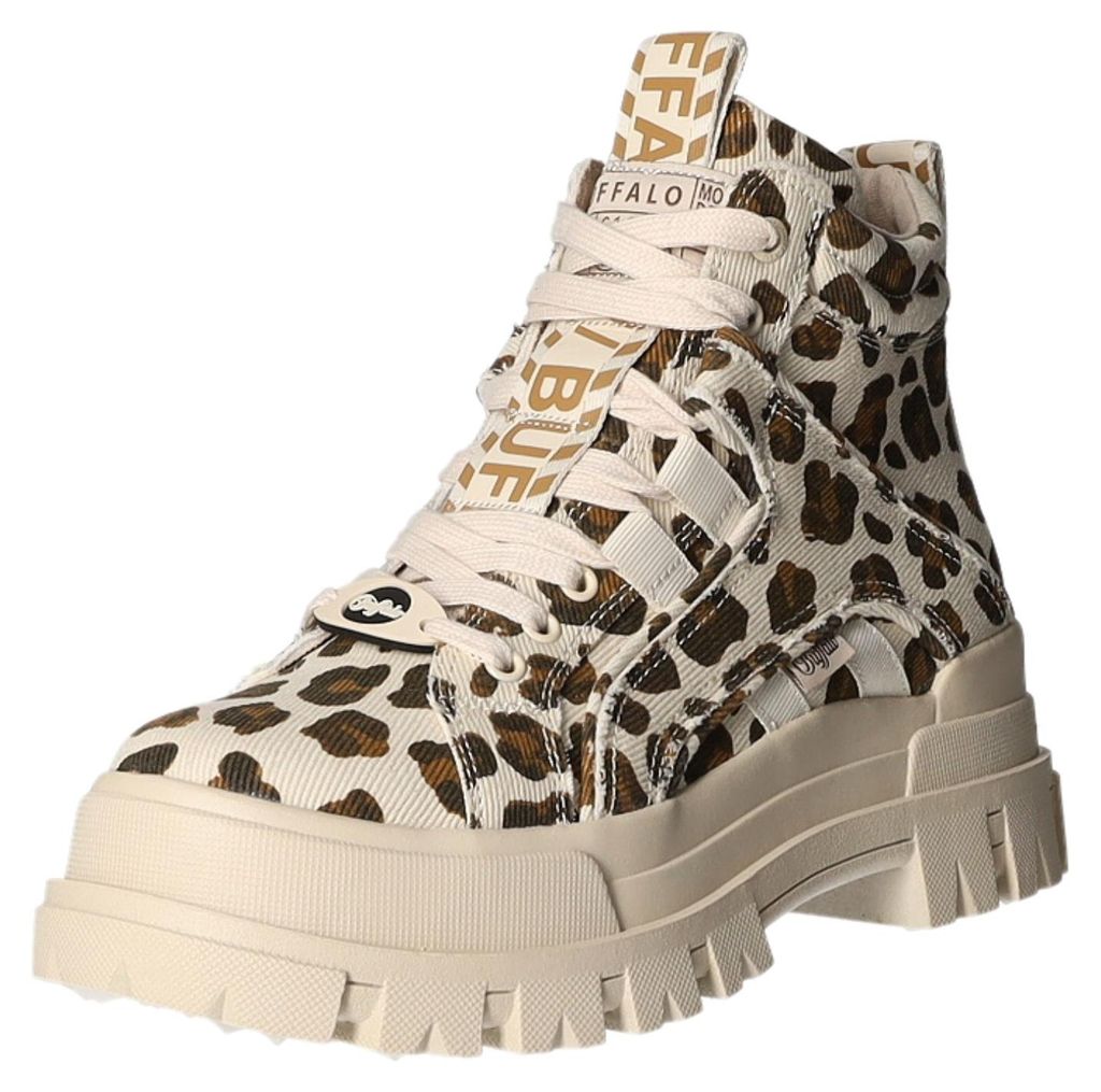 Buffalo Aspha Nc Mid - Beige / Schwarz / Leo Baumwolle : 37 : Normal Größe: 37 Weite: Normal