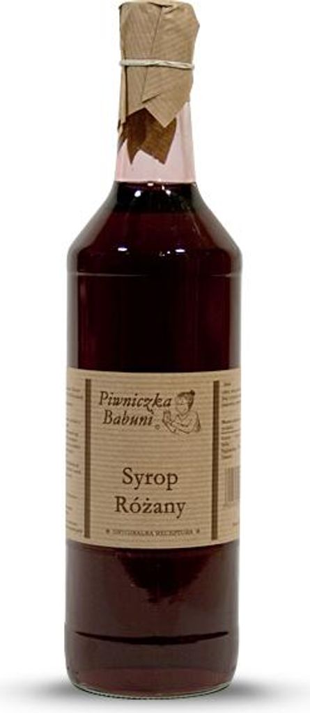 SYROP RÓŻA 1L PIWNICZKA BABUNI