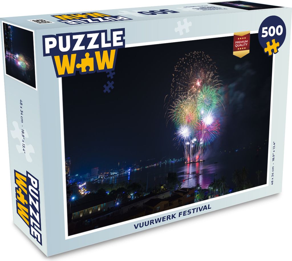 MuchoWow Puzzle 500 Teile Feuerwerksfestival - 500 Teile - Kinder - Selberbauen - Puzzlespiele