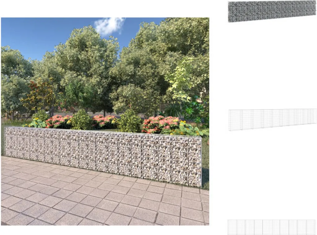 Panneaux de clôture en gabion vidaXL acier pour soutènement jardin