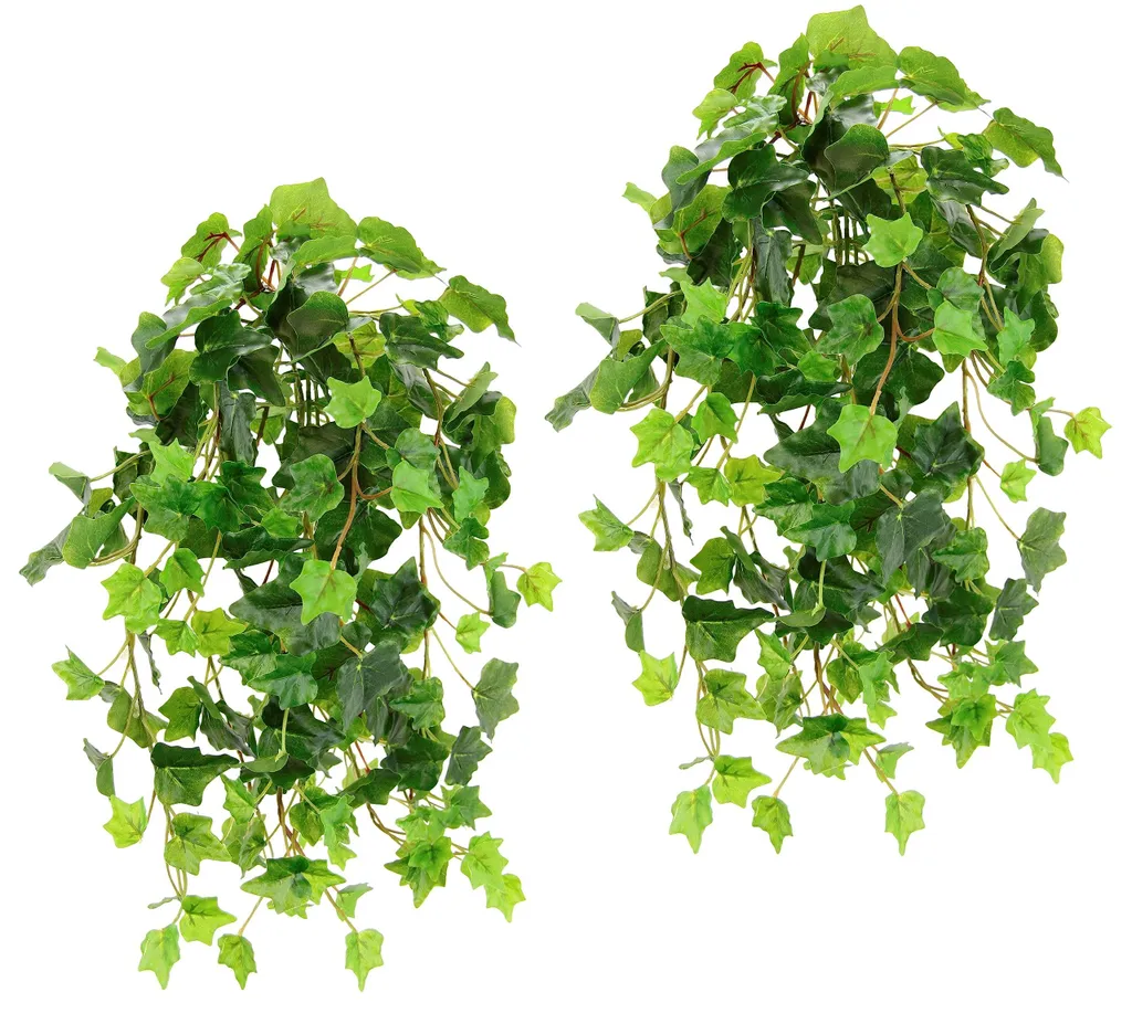 Plante Suspendue Artificielle avec Feuillage de Lierre Dense - 2 Pcs
