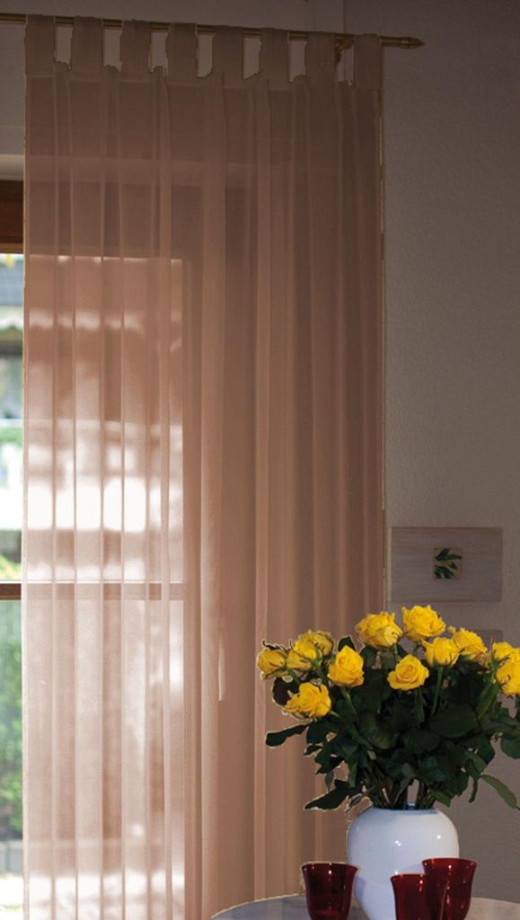 Voile Schlaufenschal 140x245cm braun