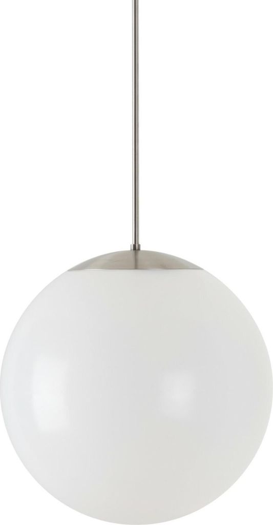 OSMONT ISI64118 ISIS P3 PM HP Hängeleuchte aus Kunststoff, gebürsteter Edelstahl / weiß, Schutzart IP40, 3000 K, 52 W LED