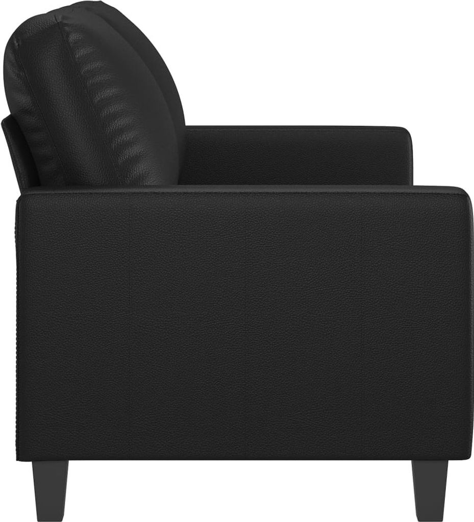 vidaXL 2-Sitzer-Sofa Schwarz 120 cm Kunstleder Produktbild 5