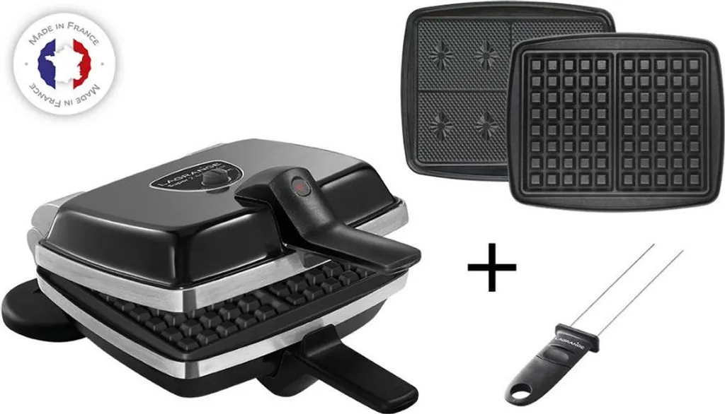 Machine à Gaufres et Gaufrettes Lagrange Super 2 Noir 1000W Robuste