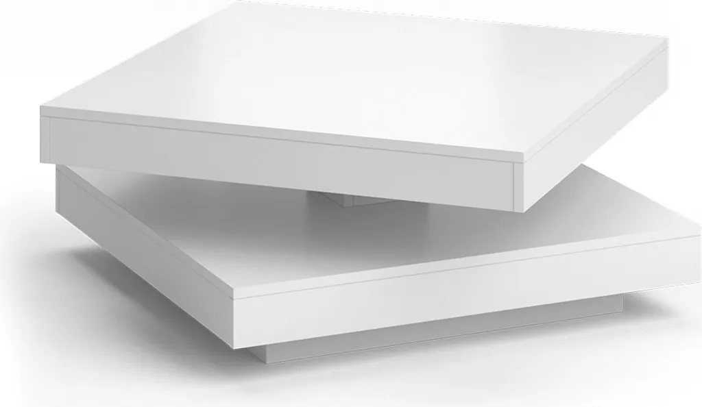 Vicco Tavolino da caffè Elias, 70 x 70 cm, Bianco