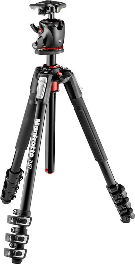 Trépied Manfrotto 190XPRO4 Noir avec Tête Rotule pour Appareil Photo