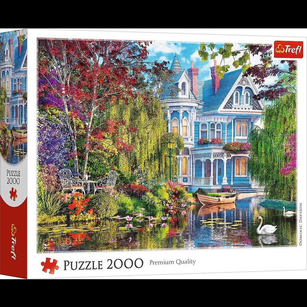 Trefl - Puzzle 2000 Teile, Das Haus am See, Produktbild 