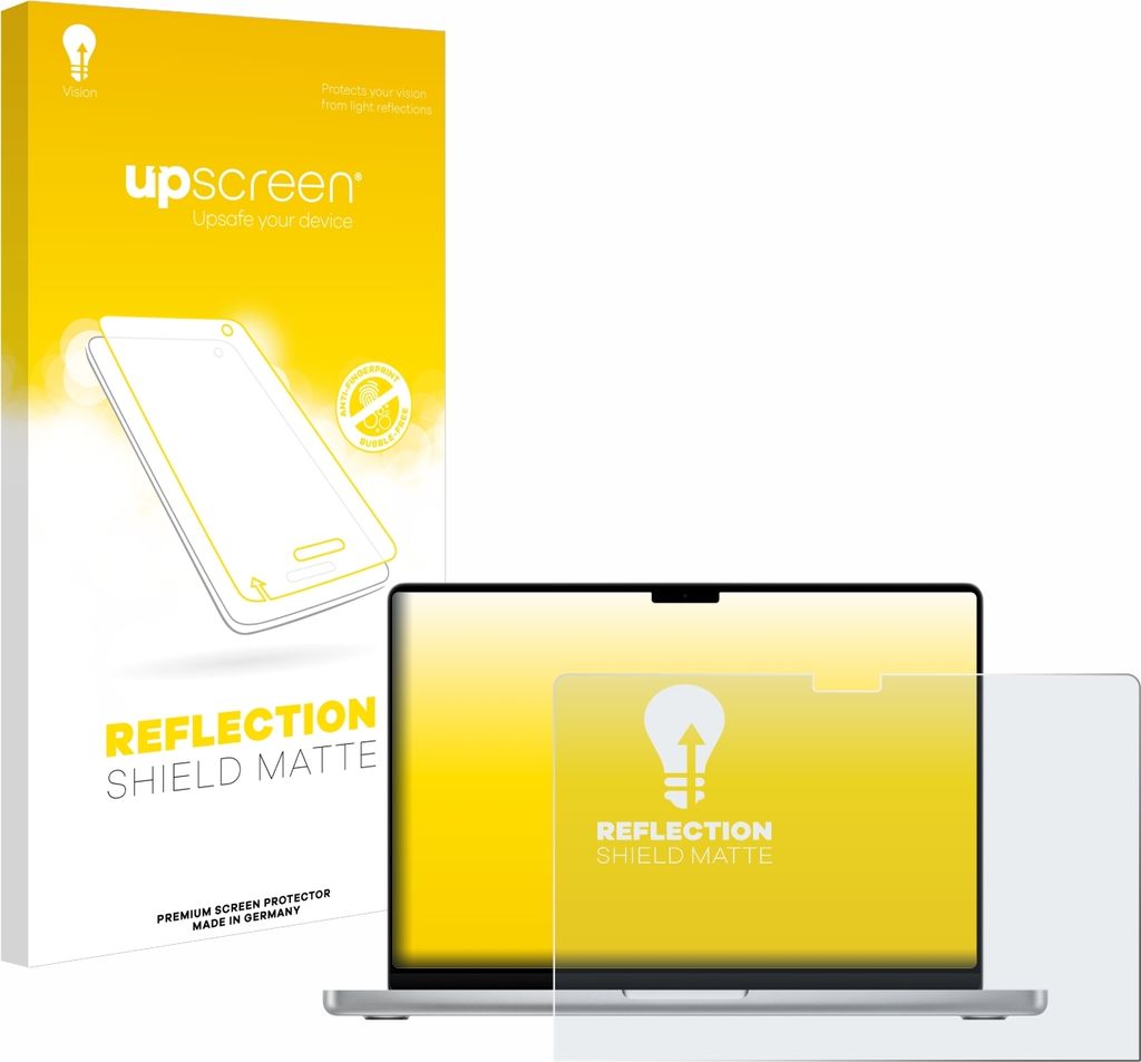 upscreen Schutzfolie für Apple MacBook Pro 14" 2024 / 2025 / 2026 Displayschutz Displayschutzfolie Folie Matt Entspiegelungsfolie