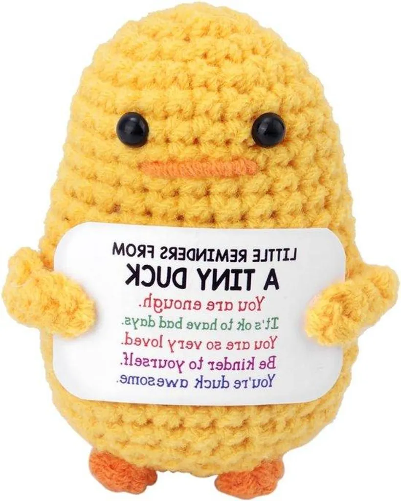Petit canard crocheté jaune - Cadeau inspirant et déco fait main
