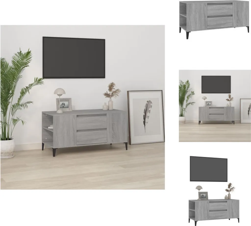 vidaXL Mobile TV grigio Sonoma 102x44,5x50 cm in legno - Mobili TV
