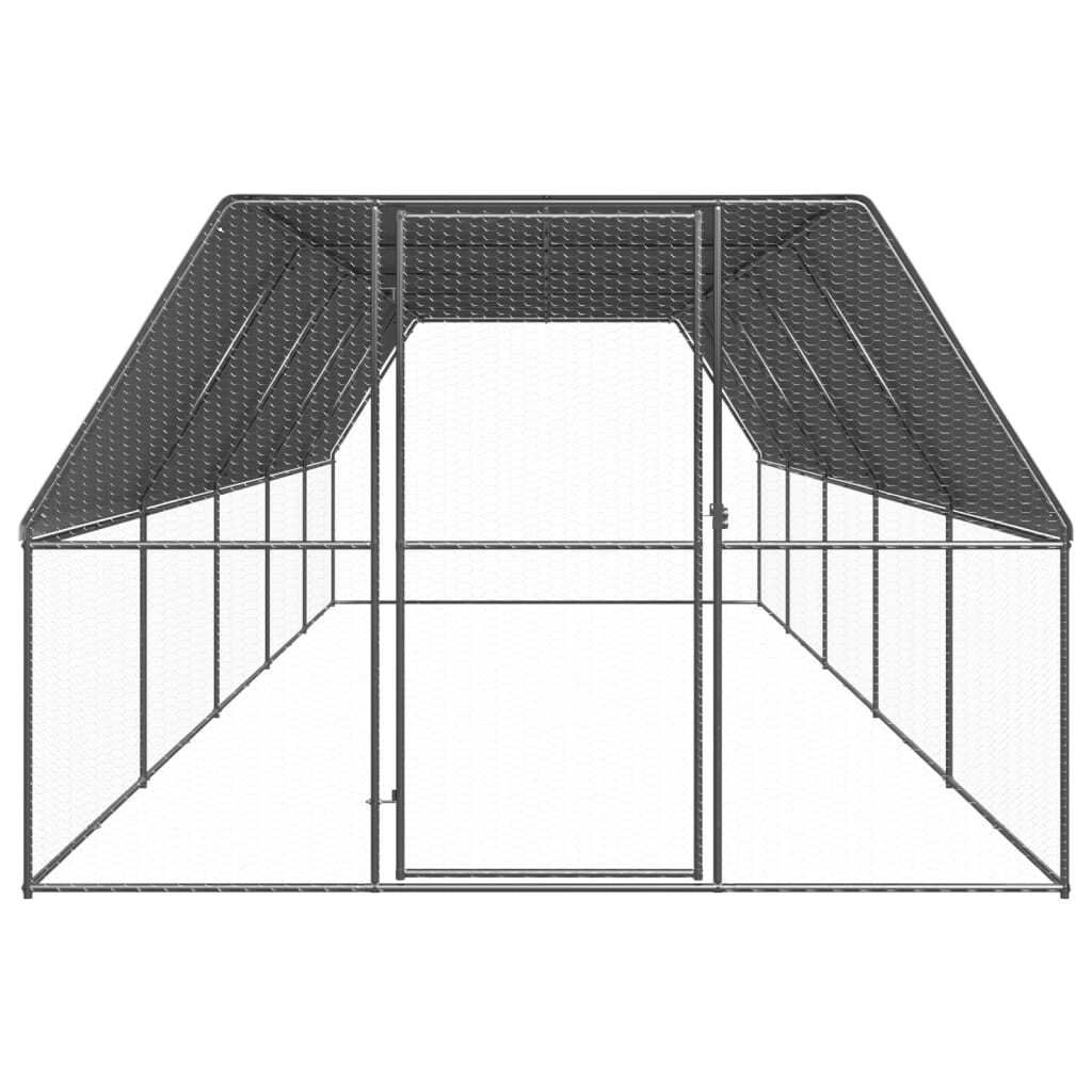 vidaXL Gabbia per polli da esterno 3x10x2 m Acciaio zincato Immagine del prodotto 