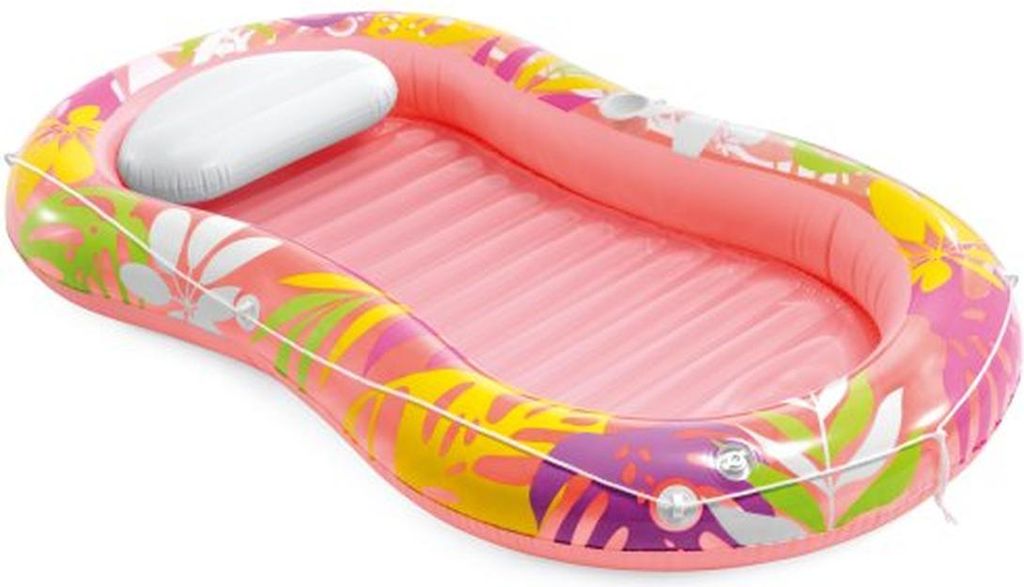 INTEX Luftmatratze Wasserliege 57803EU Tropical Oasis Lounger Pool 206x122x23cm pink