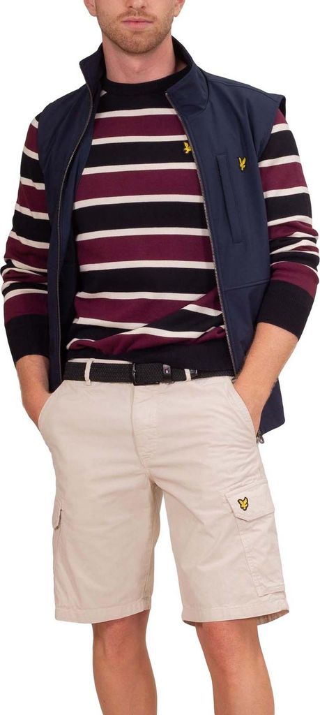 LYLE & SCOTT - Gestreifter Herren-Pullover mit Rundhalsausschnitt - Größe S