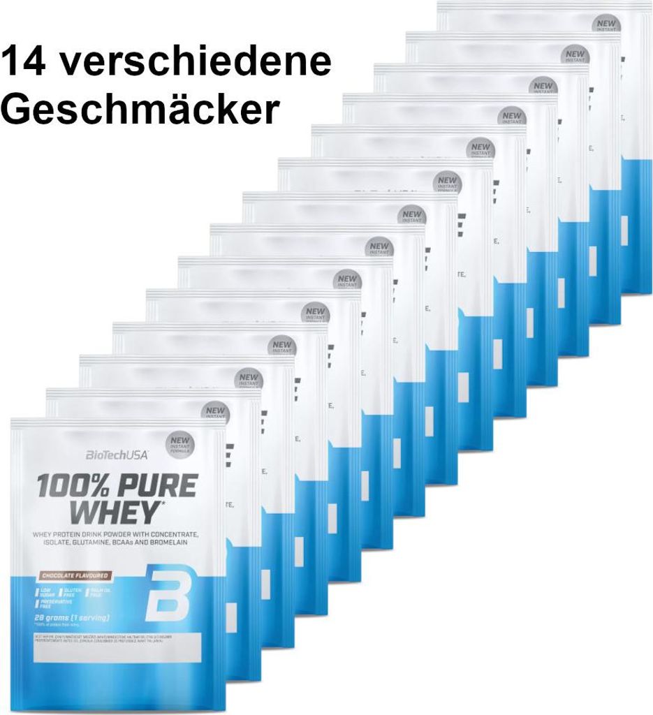 BioTech USA 100% Pure Whey Probierset 14x28g Produktbild 