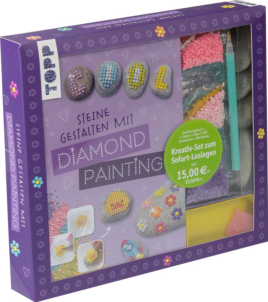 Kreativ-Set Steine gestalten mit Diamond Painting Obrázok produktu 
