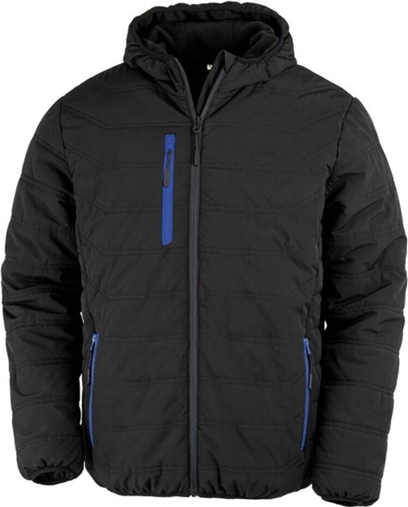 Result Genuine Recycled - "Compass" Steppjacke für Herren RW8196 (M) (Schwarz/Königsblau)
