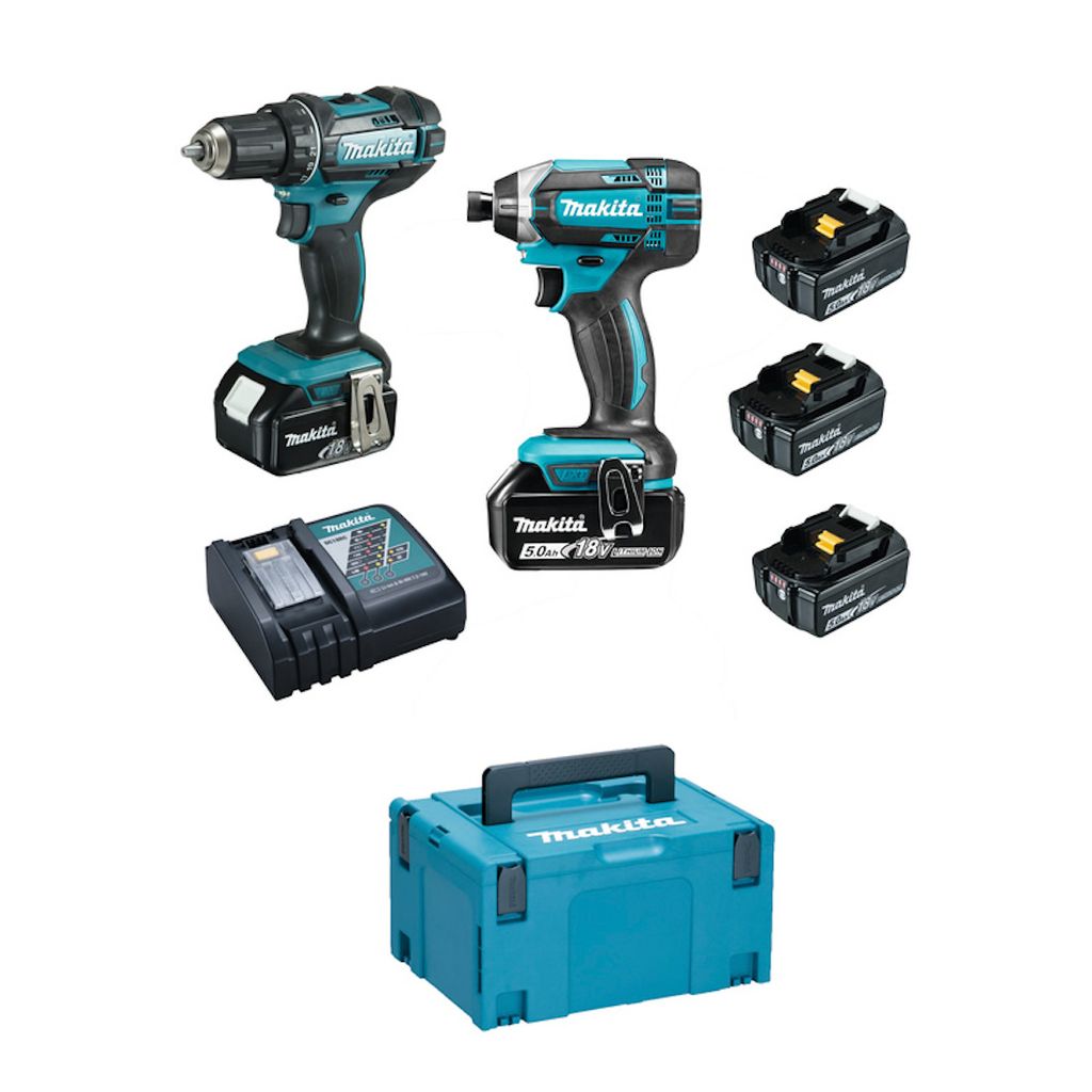 Makita Kit DLX2127TJ1 ( DDF482 + DTD152 ) 3 x 5,0 Ah Produktbild 