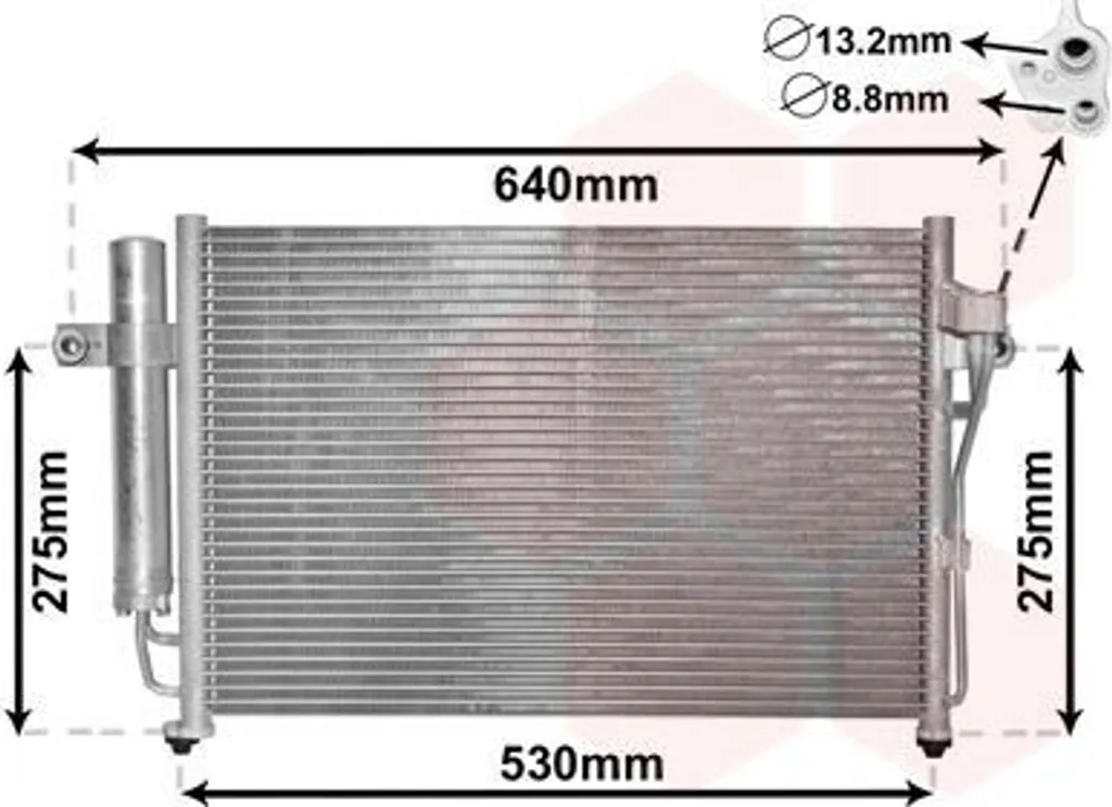 Condenseur de clim VAN WEZEL 83005314 pour HYUNDAI Getz - Haute Qualité