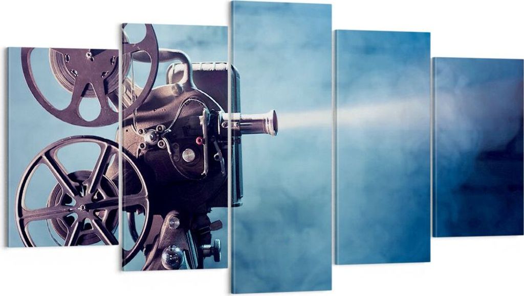 Bild auf Leinwand - Leinwandbild - Film projektor gedächtnis geschichte - 160x85cm - Wand Bild - Wanddeko - Leinwanddruck - Bilder - Kunstdruck - ...