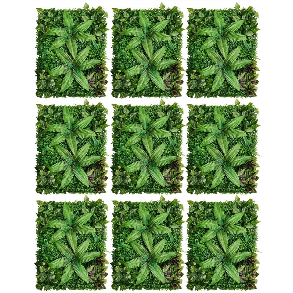 Haie artificielle réaliste en plaques de 60x40 cm décoration extérieure
