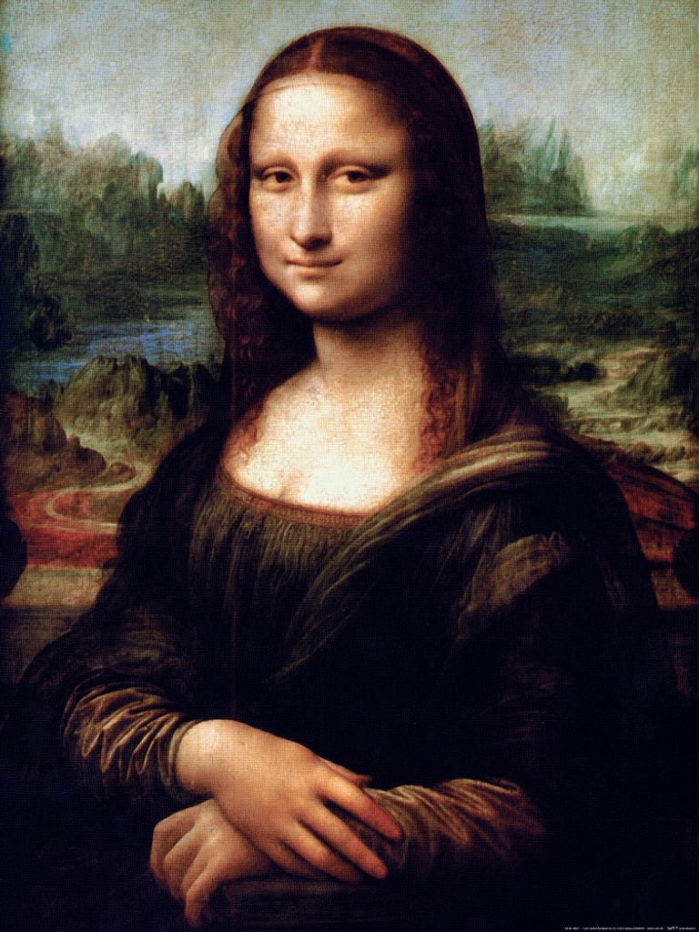 Leonardo Da Vinci Kunstdruck Bild - Mona Lisa (80 x 60 cm)