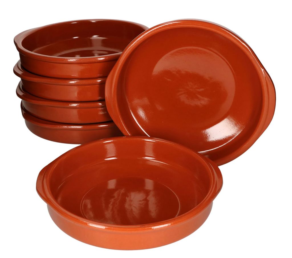 6er Set Große Tonschale / Cazuelas 24 cm